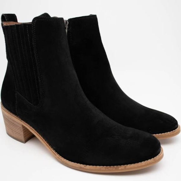 Paul Green Sante Zip Ankle Bootie Womens Shoe Black Suede Leather… - Picture 2 of 9